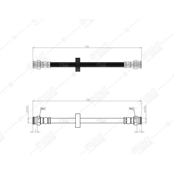 SVAC 300129 Arka Fren Hortumu Doblo 10-