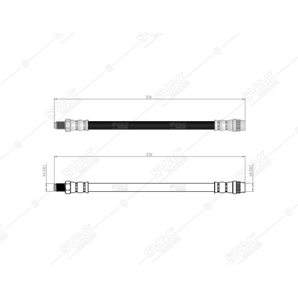 SVAC 300139 Arka Fren Hortumu Corsa C 00-06 Tigra Twıntop 04- 
