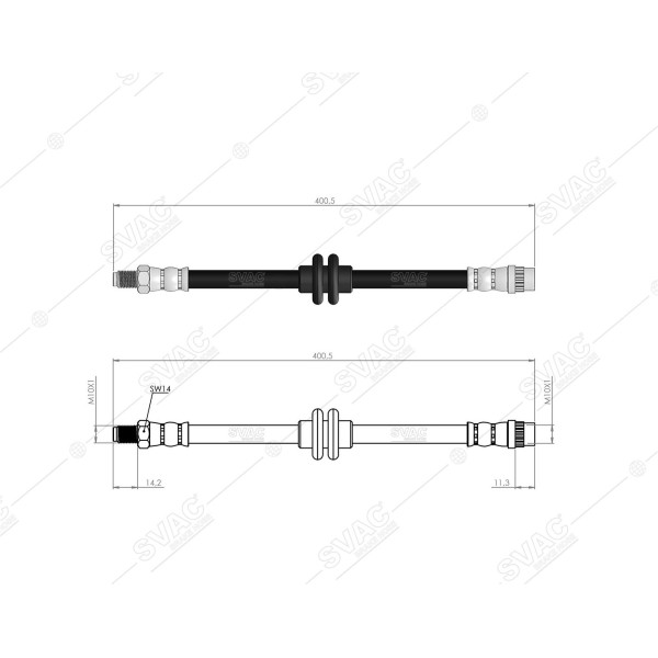 SVAC 300176 Ön Fren Hortumu Master III-Movano B 10- 