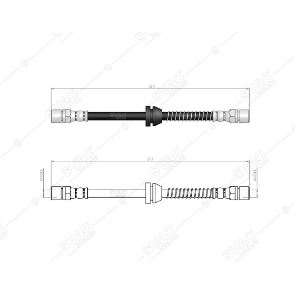 SVAC 300184 Arka Sağ Fren Hortumu Rezzo 05-08 