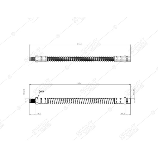 SVAC 300195 Arka Fren Hortumu Trafic II 01- 