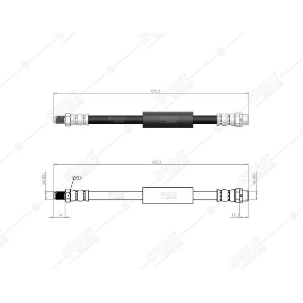 SVAC 40-105 Fren Hortumu Ön Bmw E39 