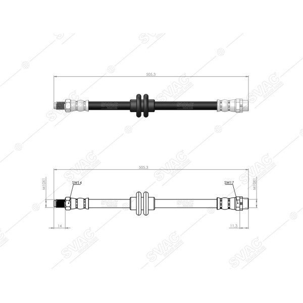 SVAC 40-108 Fren Hortumu Ön Bmw X5 E53 