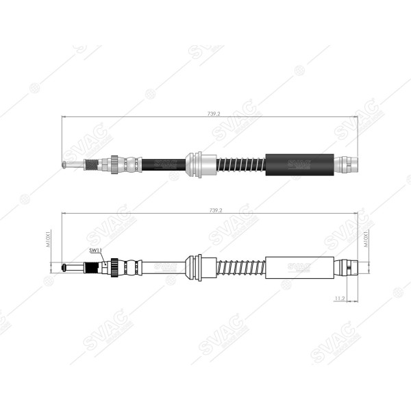 SVAC 40-111 Ön Fren Hortumu Bmw F25 X3 Sdrıve 18D Xdrive 20I 20D 28I 30D 35D 35I10 17