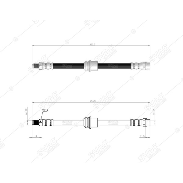 SVAC 40-121 Fren Hortumu Ön Bmw E36 E46 Z3 90-2005 