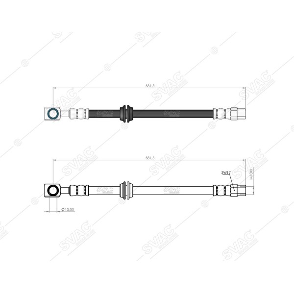 SVAC 40-132 Fren Hortumu Ön (591 Mm) Mini R50 R52 R53 R56 01-07