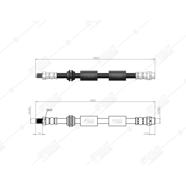 SVAC 40-133 Fren Hortumu Ön Mini (R56) Cabrıolet (R57) Coupe (R58) Roadster (R59) Clubman (R55) 07- 