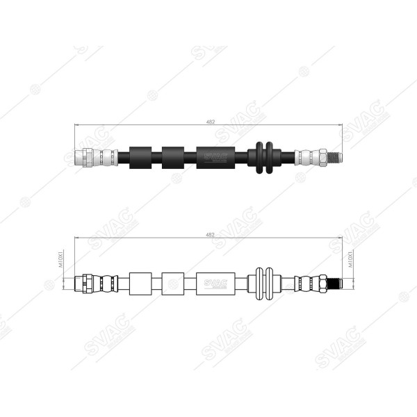 SVAC 40-140 Fren Hortumu Ön (482Mm) Bmw E81 E87 E88 E82 E90 E91 E92 Z4 E89 04-12 