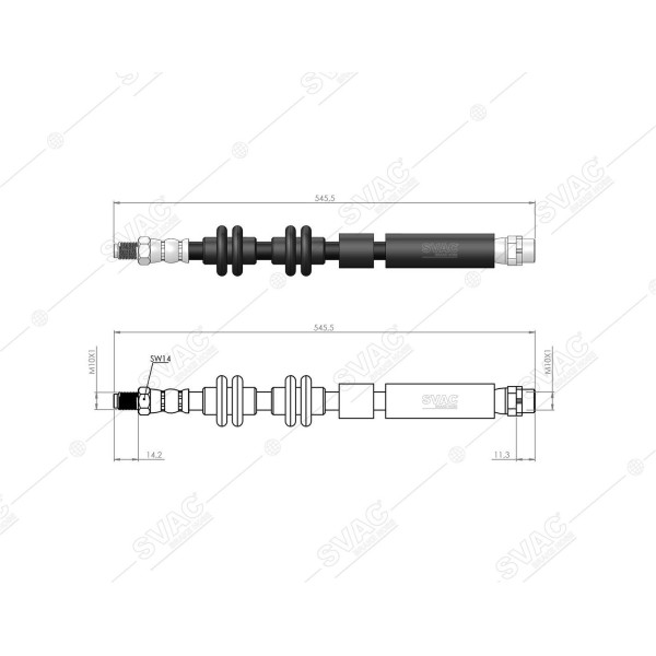 SVAC 40-145 Ön Fren Hortumu Bmw E90 E87