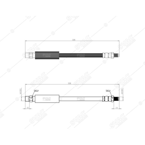 SVAC 40-154 Fren Hortumu Arka (300Mm) Bmw E60 E61 E64 E65 E66 E67 03-09 E30 82-91 