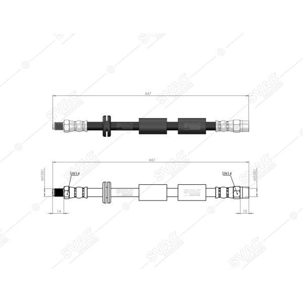 SVAC 40-155 Fren Hortumu Ön (420Mm) Bmw E31 E32 E34 85-99 