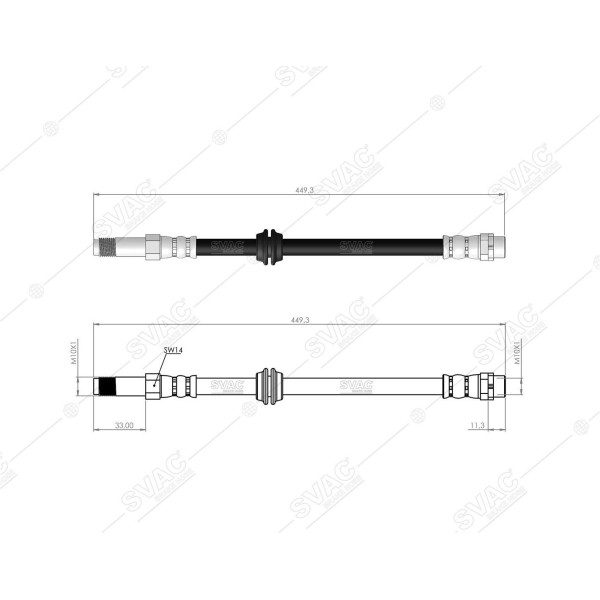 SVAC 40-158 Fren Hortumu Ön Bmw E46 Z4 E85 97-07 
