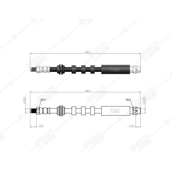 SVAC 40-160 Fren Hortumu Ön Bmw E60 E61 E63 E64 03-10