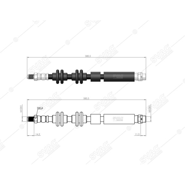 SVAC 40-165 Ön Fren Hortumu Bmw X1 E84 09-15