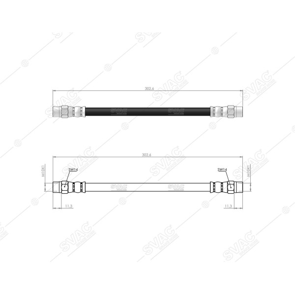 SVAC 50-107 Fren Hortumu Arka S-Class W126 85-91 C126 85-91