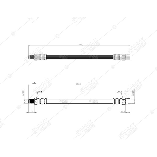 SVAC 50-108 Fren Hortumu Ön W123 79-85 S123 79-85 