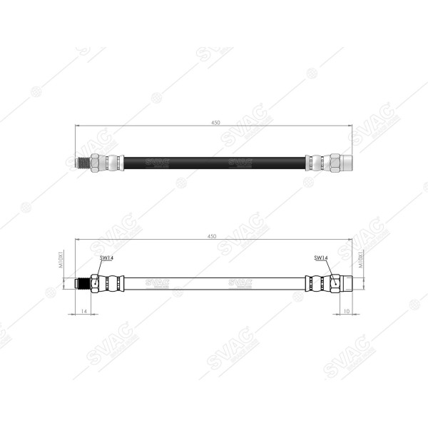 SVAC 50-110 Fren Hortumu Ön / Arka G-Class W460 82-92 S-Class W116 72-80