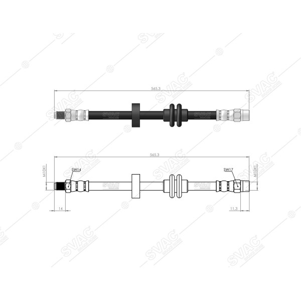 SVAC 50-113 Fren Hortumu Ön S-Class W140 91-99 C140 91-99 