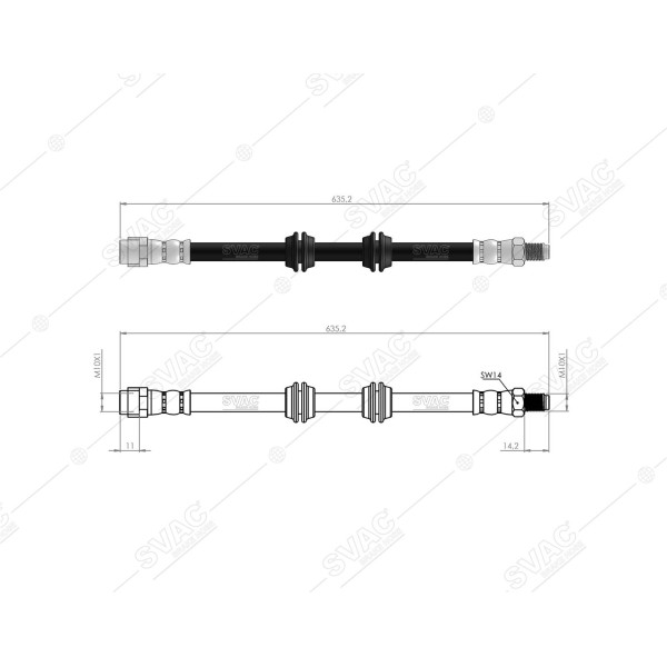 SVAC 50-115 Fren Hortumu Arka Gl-Class X164 06-12 Ml-Class W164 06-11 