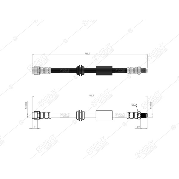 SVAC 50-116 Fren Hortumu Ön Gl-Class X164 06-12 Ml-Class W164 06-11