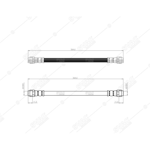 SVAC 50-119 Fren Hortumu Arka A-Class W168 97-04 Vaneo 414 02-05