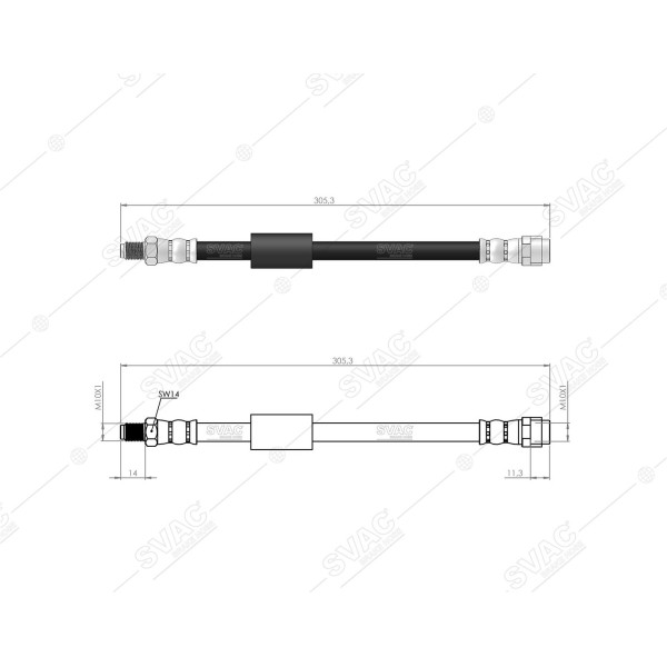 SVAC 50-120 Fren Hortumu Ön A-Class W168 97-04 E-Class W210 96-02