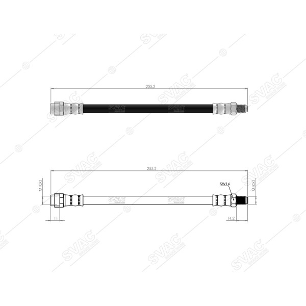 SVAC 50-121 Fren Hortumu Arka W168 97-04 W169 04-12 W245 05-11 Vaneo 414 02-05