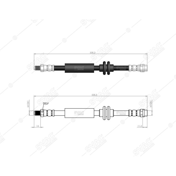 SVAC 50-124 Fren Hortumu Ön C-Class W202 94-00 S202 96-00