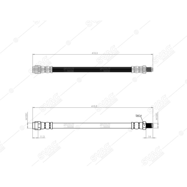 SVAC 50-125 Fren Hortumu Ön W202 93-00 W203 00-07 C209 02-09 W210 96-02 R171 04-11