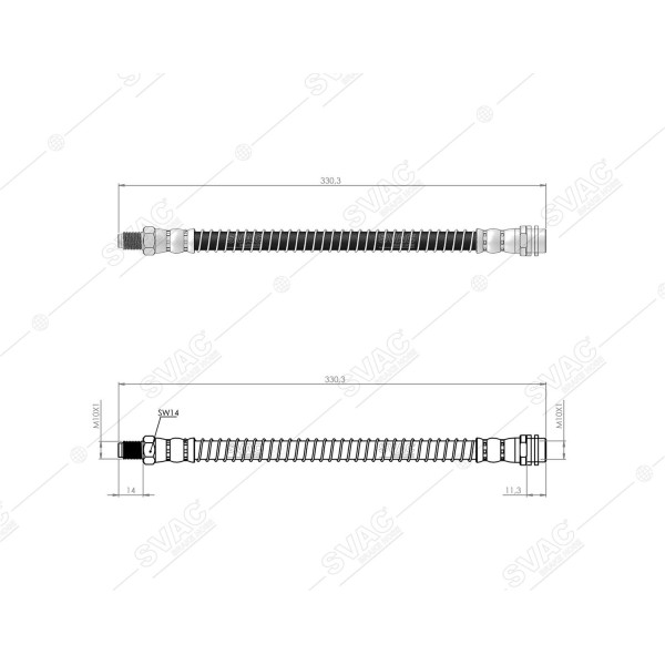 SVAC 50-126 Fren Hortumu Arka W204 07-14 S204 07-14 C204 11- C207 13-16 W220 00-05×204 09-15 R230 03 