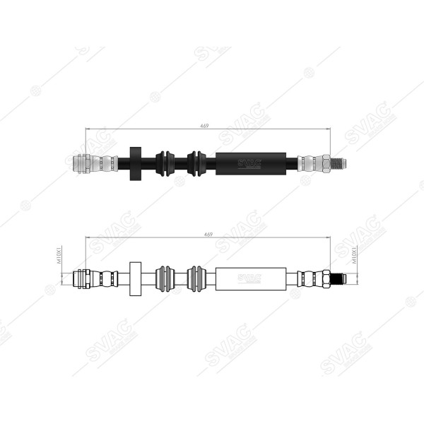 SVAC 50-128 Fren Hortumu Ön (Kod: 459/489) W205 14- S205 14- C205 15- A205 16- C257 17- W213 16- S21