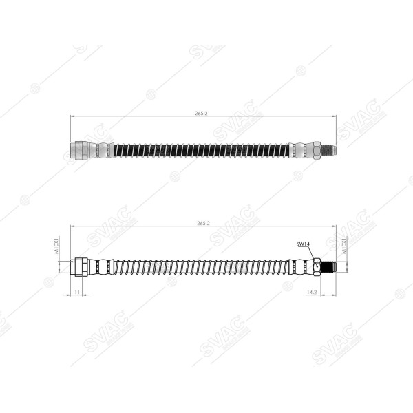 SVAC 50-136 Fren Hortumu Arka S-Class W220 98-05 C215 99-06