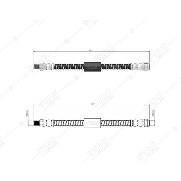 SVAC 50-138 Fren Hortumu Ön X218 12-17 W221 05-13 C218 11-17 W212 09-15 W222 13-17