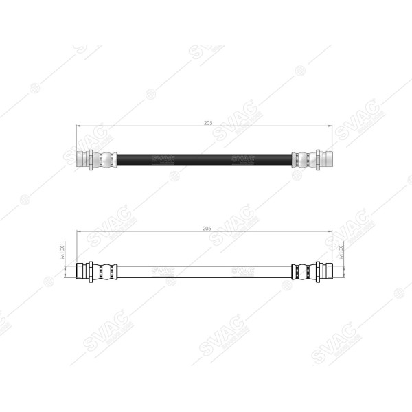 SVAC 50-154 Fren Hortumu Arka Sağ Renault Kangoo 08- , Mercedes Cıtan 12-