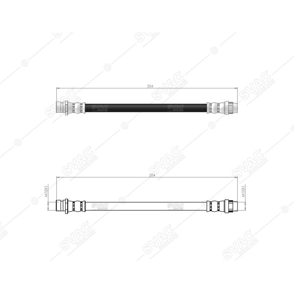 SVAC 50-155 Fren Hortumu Arka Sol Renault Kangoo 08- , Mercedes Cıtan 12-