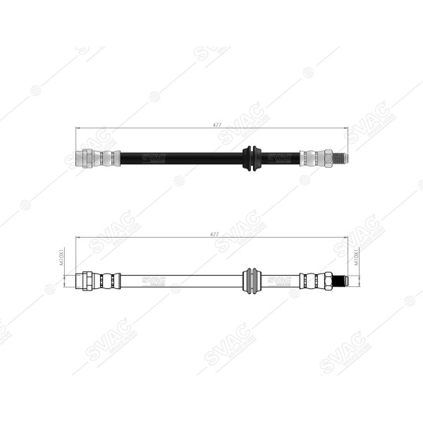 SVAC 50-158 Fren Hortumu Arka V-Class W447 14- Vito W447 14- 