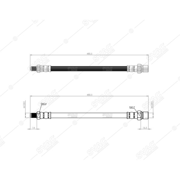 SVAC 50-160 Fren Hortumu Arka G-Class W460 82-92 W461 93-00