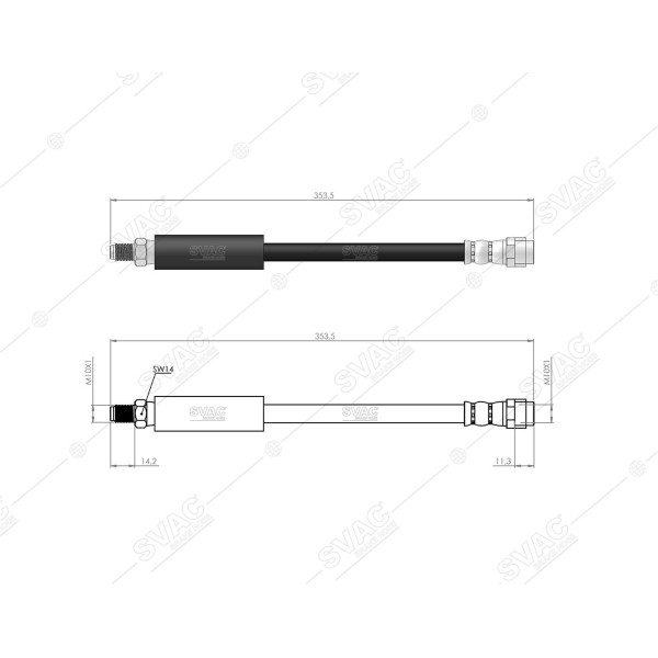 SVAC 50-165 Fren Hortumu Arka Viano W639 03- Vito W639 03- 