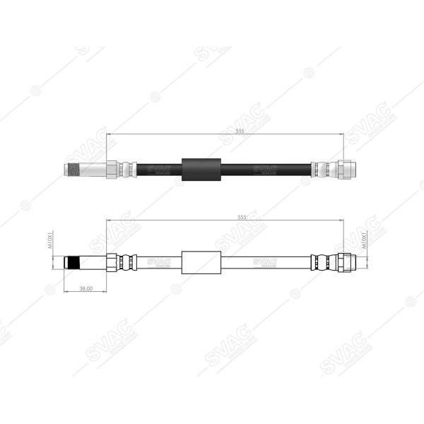 SVAC 50-166 Fren Hortumu Ön 4-Matic Viano W639 03- Vito W639 03-