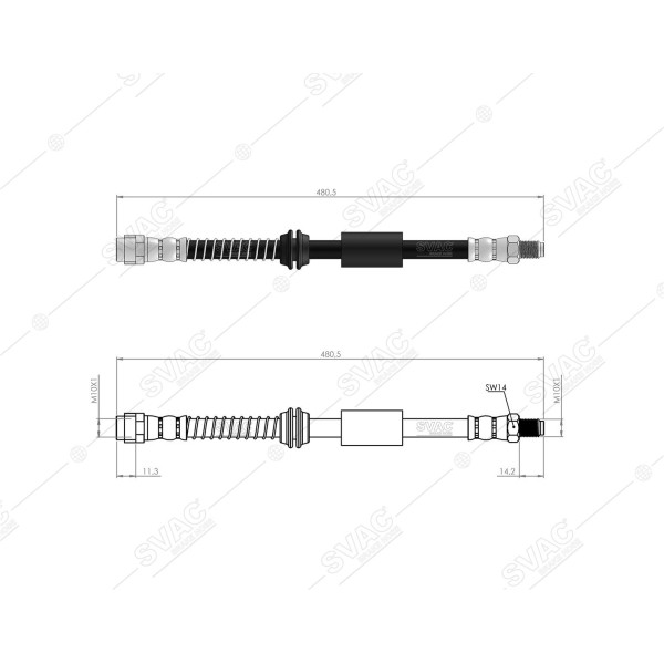 SVAC 50-178 Fren Hortumu Ön W204 07-14 S204 09-14 C207 13-16