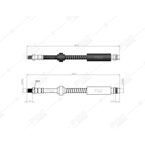SVAC 60-107 Ön Fren Hortumu (Sag / Sol) P306 Xsara Xsara II Zx