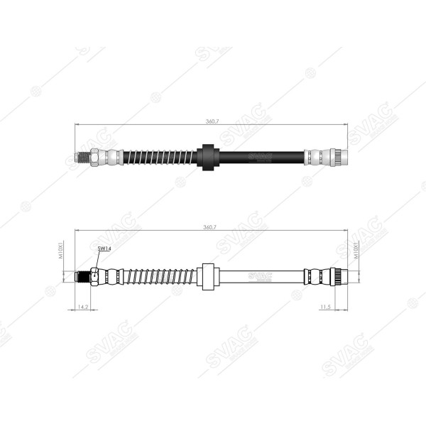 SVAC 60-138 Fren Hortumu Ön Kangoo 