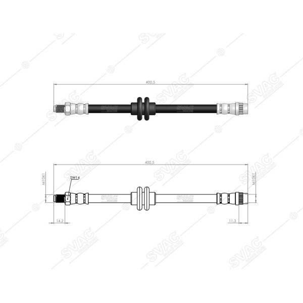 SVAC 60-144 Ön Fren Hortumu Master III Movano B 10- 