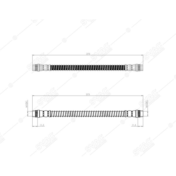 SVAC 60-151 Arka Fren Hortumu (Sag / Sol) Expert Jumpy Scudo P806 Evasıon (97 06)