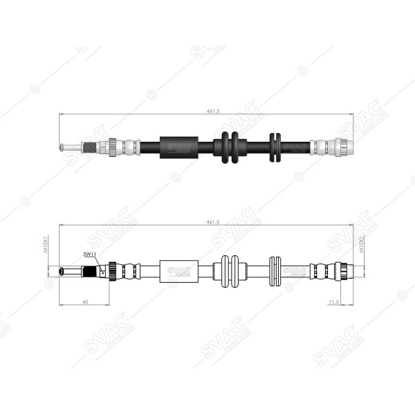 SVAC 60-162 Fren Hortumu Ön K9K 1.5 DCI 1.6 16V Laguna III 2007-