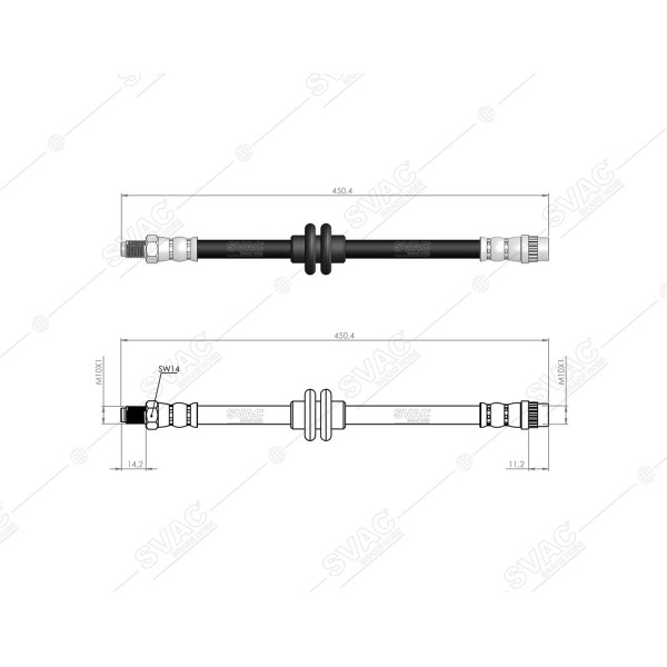 SVAC 60-164 Ön Fren Hortumu Megane III 08-