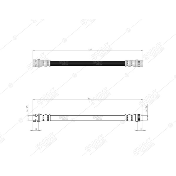 SVAC 60-170 Fren Hortumu Arka 135 Mm R9M H4J H5F K9K F4R Megane I II II 