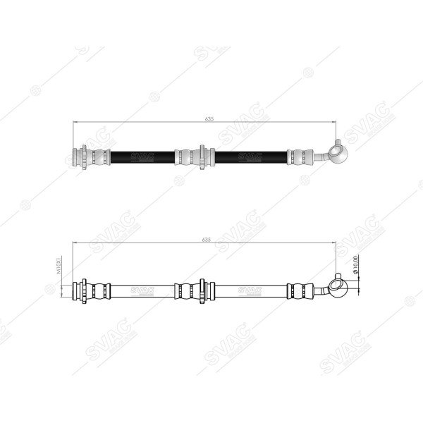 SVAC 60-176 Ön Sağ / Sol Fren Hortumu Nissan X Traıl 08 13 Renault Koleos 08-