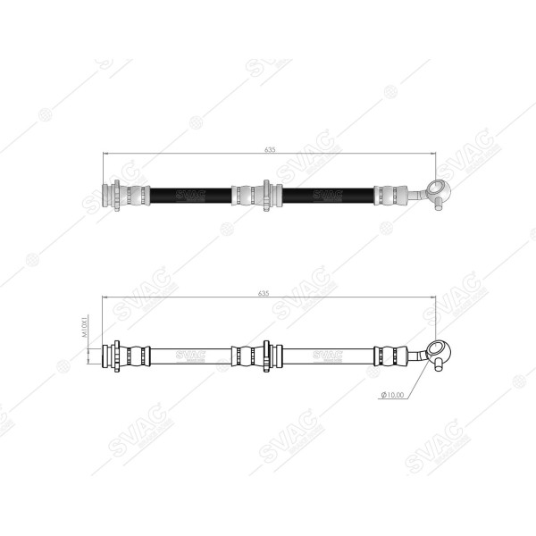 SVAC 60-177 Ön Sağ / Sol Fren Hortumu Nissan X Traıl 08 13 Renault Koleos 08-