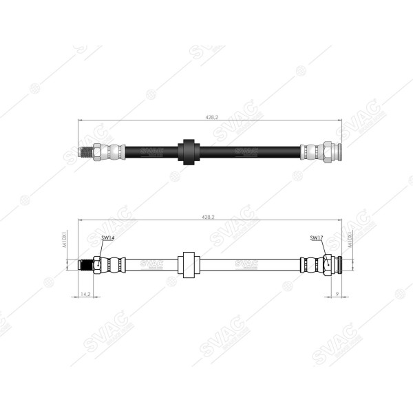 SVAC 60-188 Ön Uzun Fren Hortumu P205 83 98